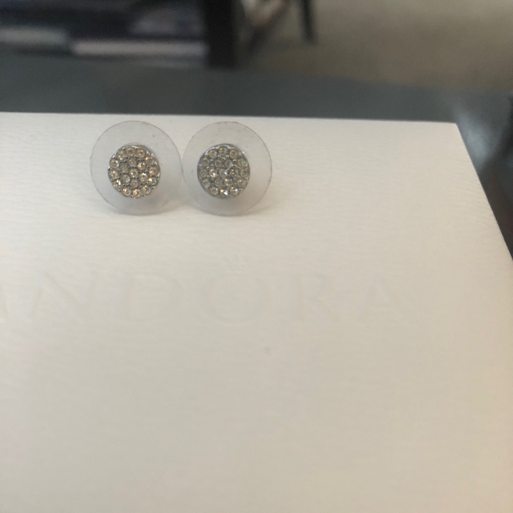 silver Keep circle earrings